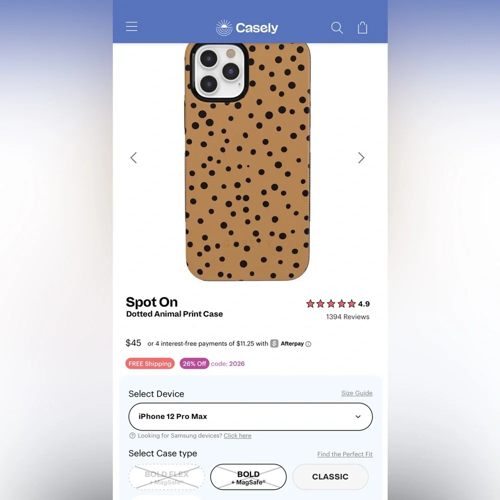 Casely iPhone 12 Pro Max Spot On Dotted Animal Print Case (listing #2)